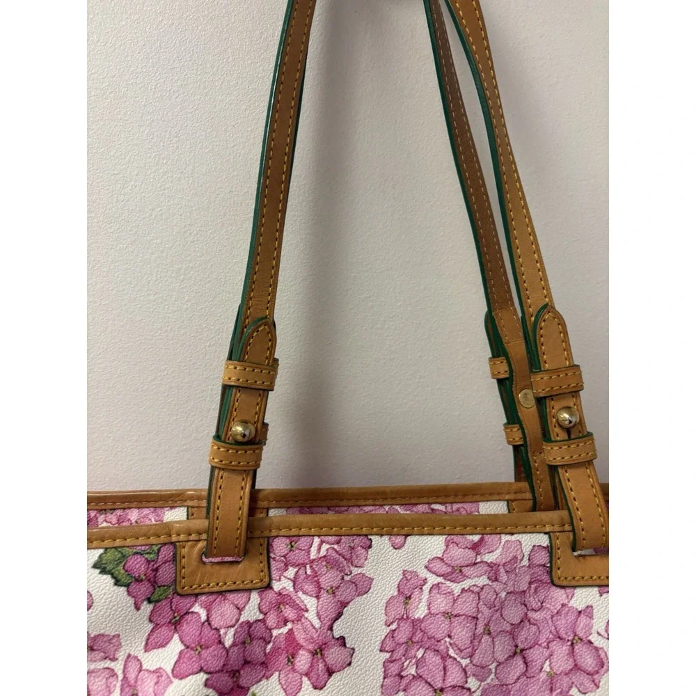 Dooney Bourke Pink Hydrangea Tote - Picture 4 of 12